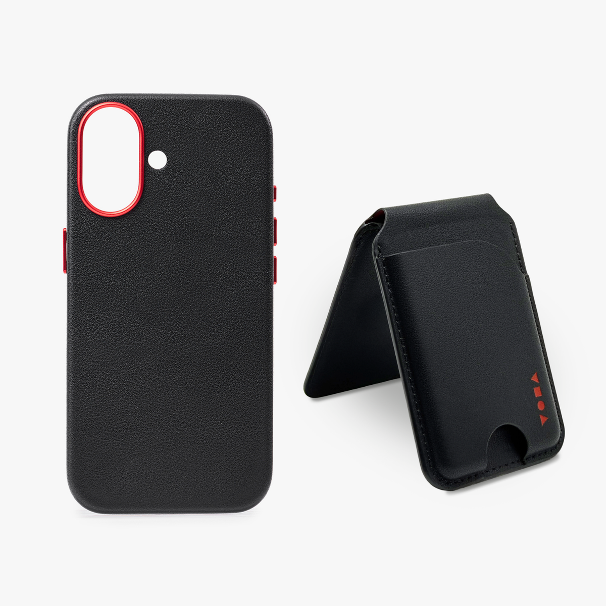 iPhone 17 MagSafe Leather Case + MagSafe Wallet with Stand Bundle
