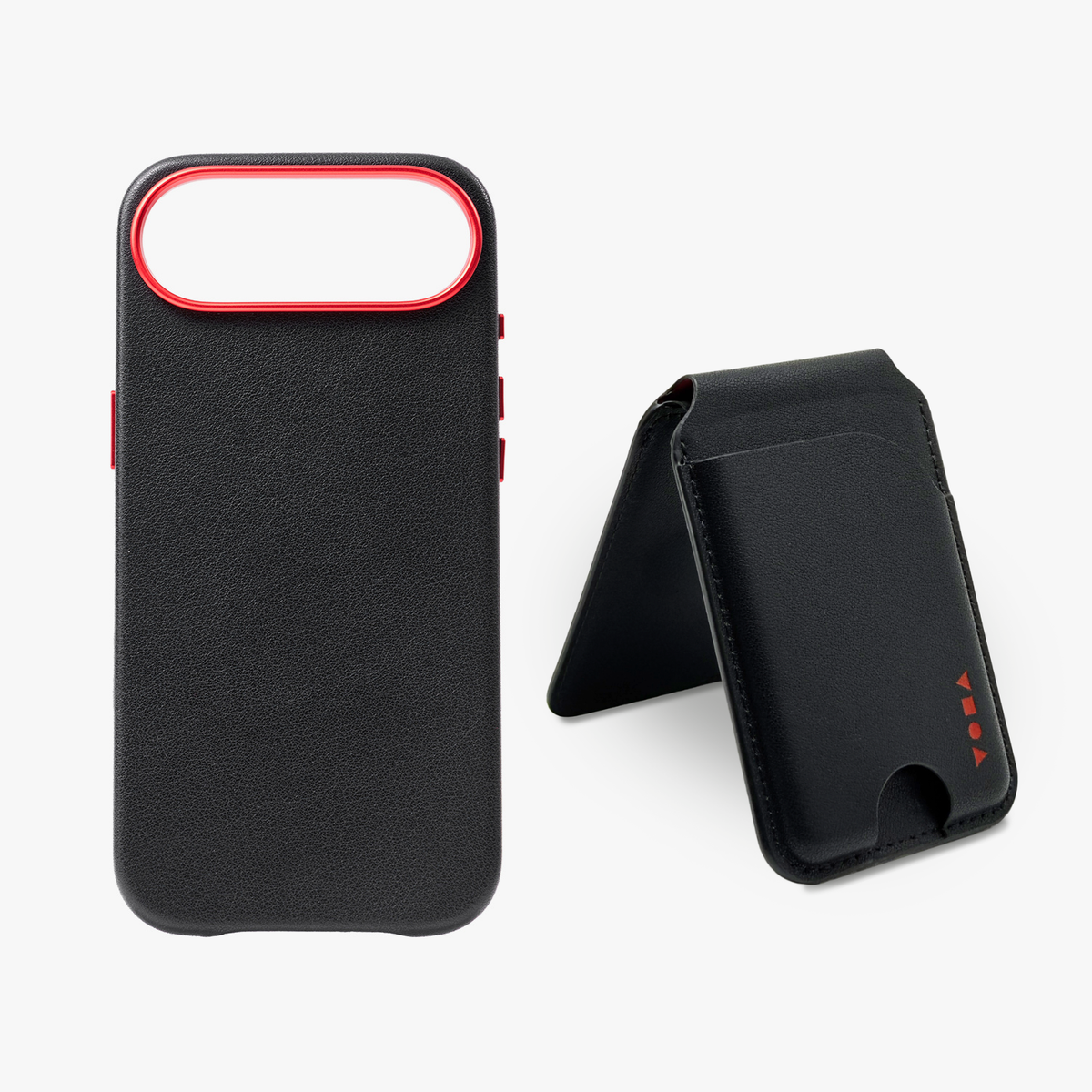 iPhone 17 Air MagSafe Leather Case + MagSafe Wallet with Stand Bundle
